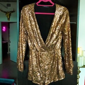 Gold / Copper Sequin Romper! ✨